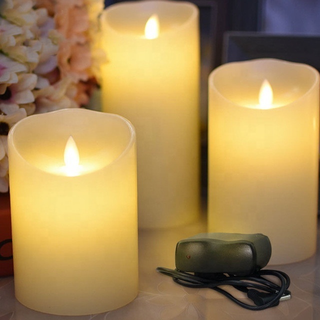 hot selling usb rechargeable led wax candle light