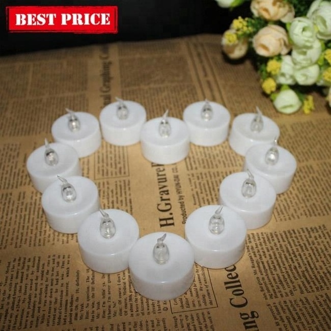 hot sale mini battery operated flickery flameless plastic LED tealight candle set of 20