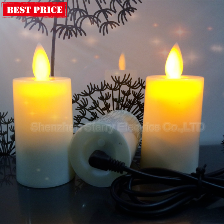 rechargeable tea light flameless moving wick led candle