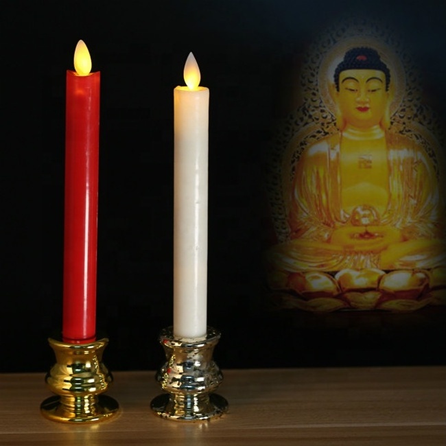 wholesale battery operated plastic led religious candle decorative candle