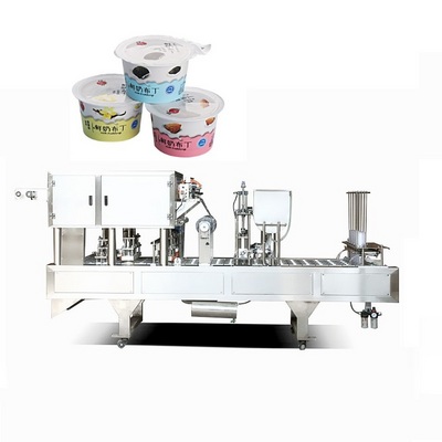 Disposable Hummus Ice Cream Juice Yogurt Cups Packing Equipment Plastic Cup Filling Sealing Machine