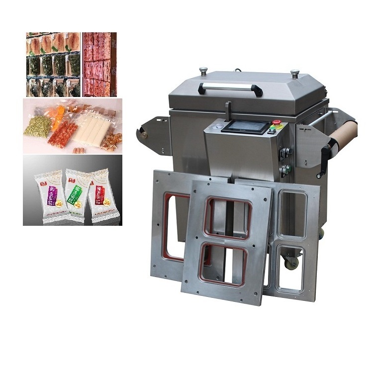 meat vacuum packaging machine, vacuum food tray sealer machine, vacuum skin pack machine