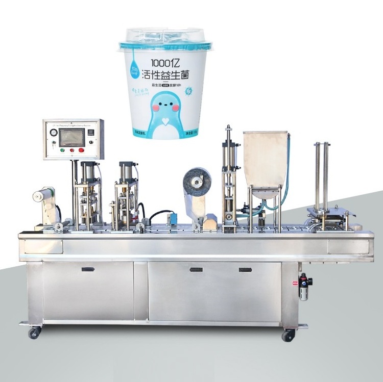 Hot Selling Automatic Yogurt Cup Filling Sealing Machine Yogurt Cup Packing Machine Yogurt Packaging Machine