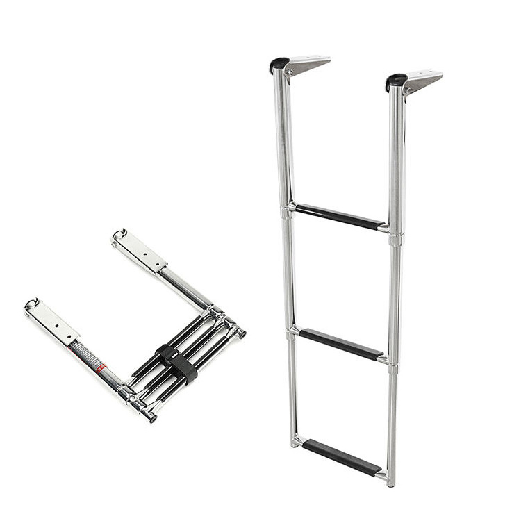 STARRYHEART Deluxe Marine Equipment Accessory Stainless Steel Boat Ladder Marine Boat Ladders