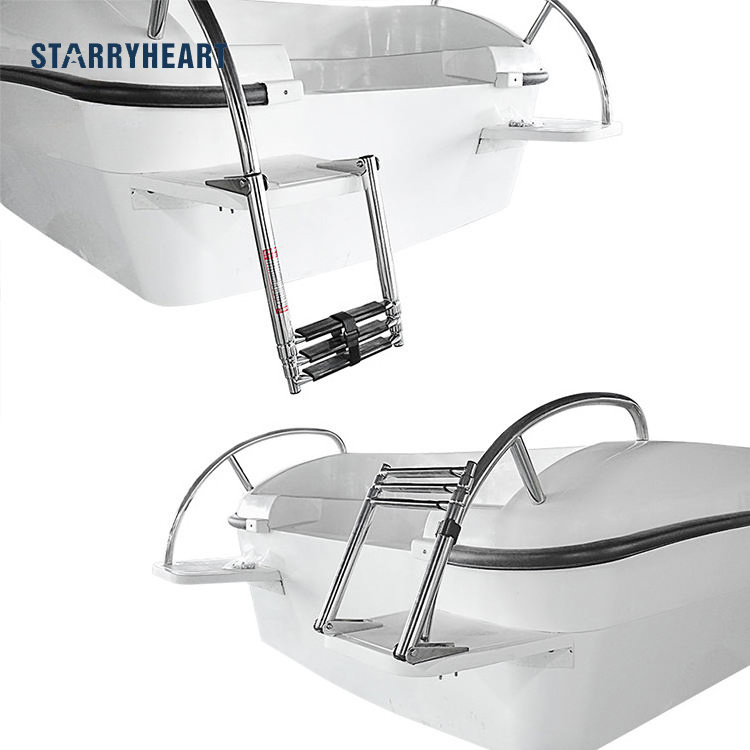 STARRYHEART Deluxe Marine Equipment Accessory Stainless Steel Boat Ladder Marine Boat Ladders