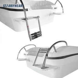 STARRYHEART Deluxe Marine Equipment Accessory Stainless Steel Boat Ladder Marine Boat Ladders