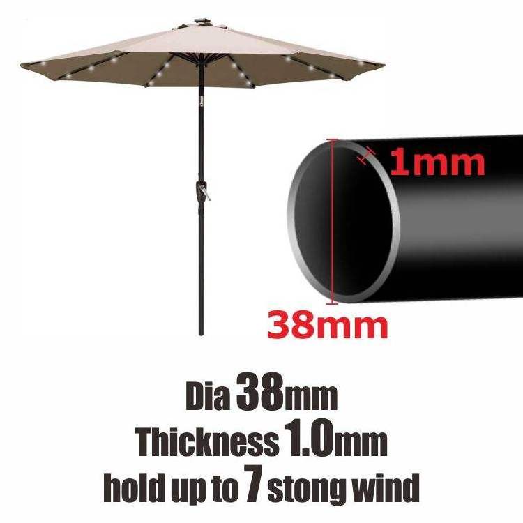 STARRYHEART Solar LED Lights Umbrellas Garden Parasols Outdoor Giant Patio Parts Garden Parasol Umbrella