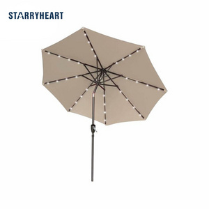 STARRYHEART Solar LED Lights Umbrellas Garden Parasols Outdoor Giant Patio Parts Garden Parasol Umbrella