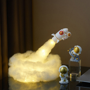 DIY Rocket Light Space Astronaut Decoration Creativity Cloud Cluster Sky Desktop Atmosphere Night Light