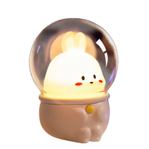 New Cute USB Charging Atmosphere Lamp Space Bunny Rabbit Night Light Baby Bedside Lamp Sleeping Lamp