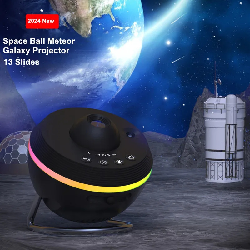 Meteor and Galaxy Projector Planetarium Star Projector with 13 pcs 4K HD Film Discs Atmosphere Light for Bedroom Ceiling Decor