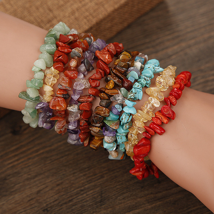 2024 Manufacturer'S Direct Handmade Beaded Bracelet Natural Crystal Crushed Stone Bracelet