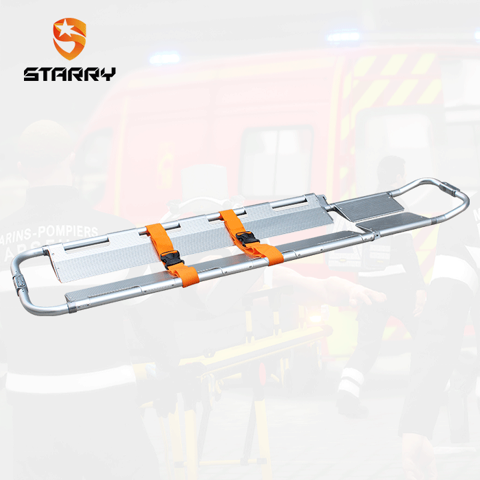 First Aid Medical Portable Detachable Patient Transport Emergency Aluminum Scoop Stretcher