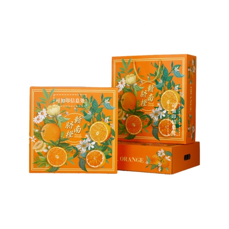 Custom Printed Orange Avocado Cherry Grape Banana Mango Kiwi Dragon Fruit Packaging Carton Fresh Fruit Corrugated Packaging Box