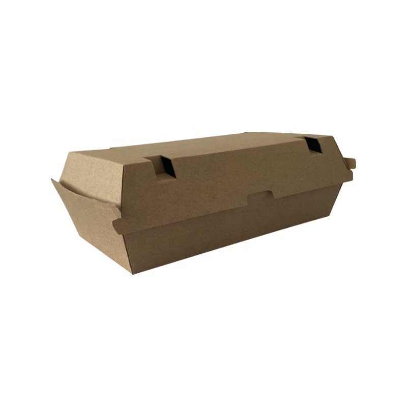 Kraft Paper Takeaway Food Box Fried Chicken Packing Boxes French Fries Package To Go Container Pastry Donut Carrier for Cookies