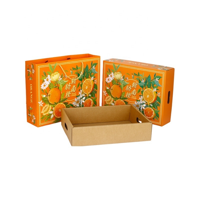 Custom Printed Orange Avocado Cherry Grape Banana Mango Kiwi Dragon Fruit Packaging Carton Fresh Fruit Corrugated Packaging Box