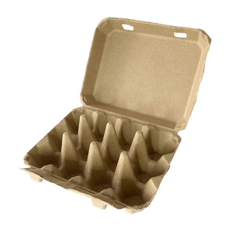 Dozen Egg Paper Pulp Boxes 12 Cells Cartons 2x6 3x4 Style Holds 12 Large Eggs Tray Recycled Paper Pulp Egg Packaging Container