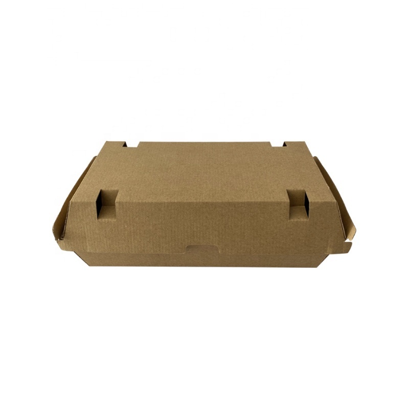 Kraft Paper Takeaway Food Box Fried Chicken Packing Boxes French Fries Package To Go Container Pastry Donut Carrier for Cookies