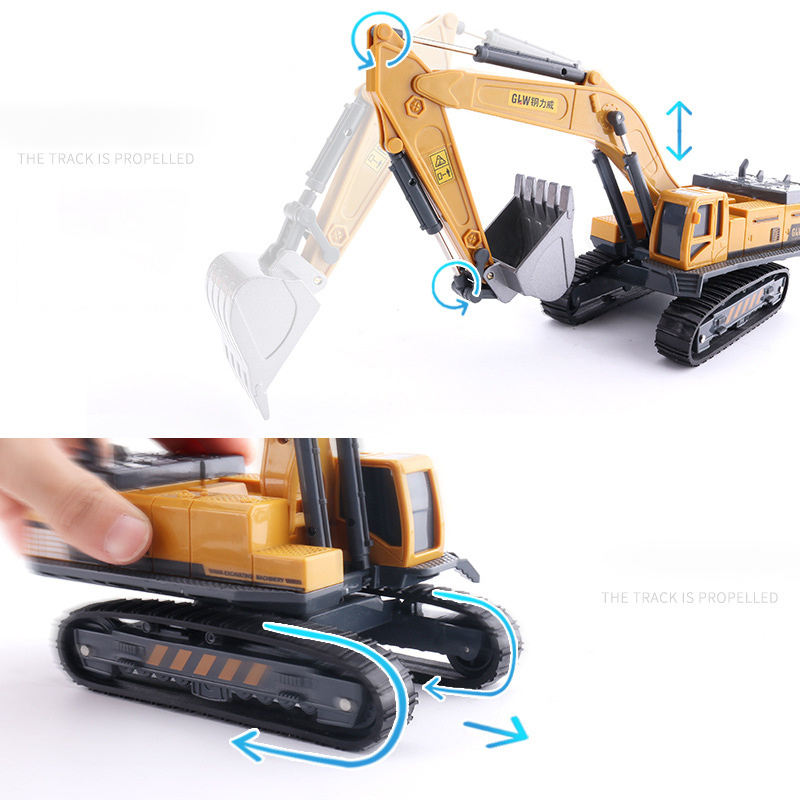 Simulation Alloy Car Model Children Engineering Excavator Set Concrete Mixer Crane Engineering Vehicle Toys