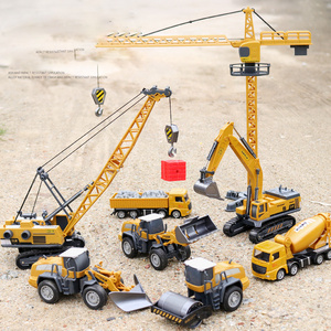 Simulation Alloy Car Model Children Engineering Excavator Set Concrete Mixer Crane Engineering Vehicle Toys