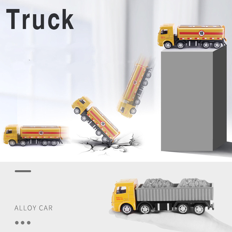 Simulation Alloy Car Model Children Engineering Excavator Set Concrete Mixer Crane Engineering Vehicle Toys