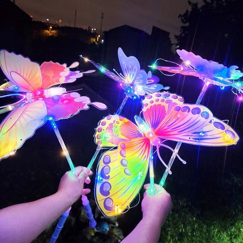 Magic Gift Glow Stick LED New Net Red Luminous Swing Butterfly Colorful Flash Handheld Luminous Stick