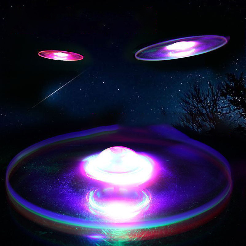 LED Lighting Flying Disc Propeller Helicopter Toys Pull String Flying Saucers UFO Spinning Top Kids Outdoor Toys