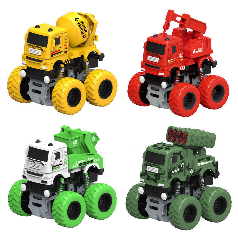 Hot Sale 4WD Four Wheels Small off Road Vehicle 360 Rotation Toy Trucks Friction Toy for Kids