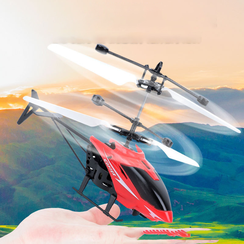 High Quality Mini Infrared Gesture Sensing Airplane Remote Control Aircraft Flying Toys With Flashing Light Avion RC Helicopter