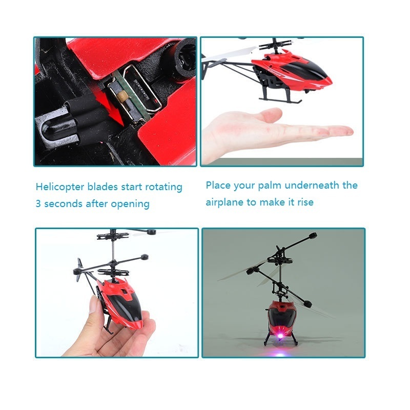 High Quality Mini Infrared Gesture Sensing Airplane Remote Control Aircraft Flying Toys With Flashing Light Avion RC Helicopter