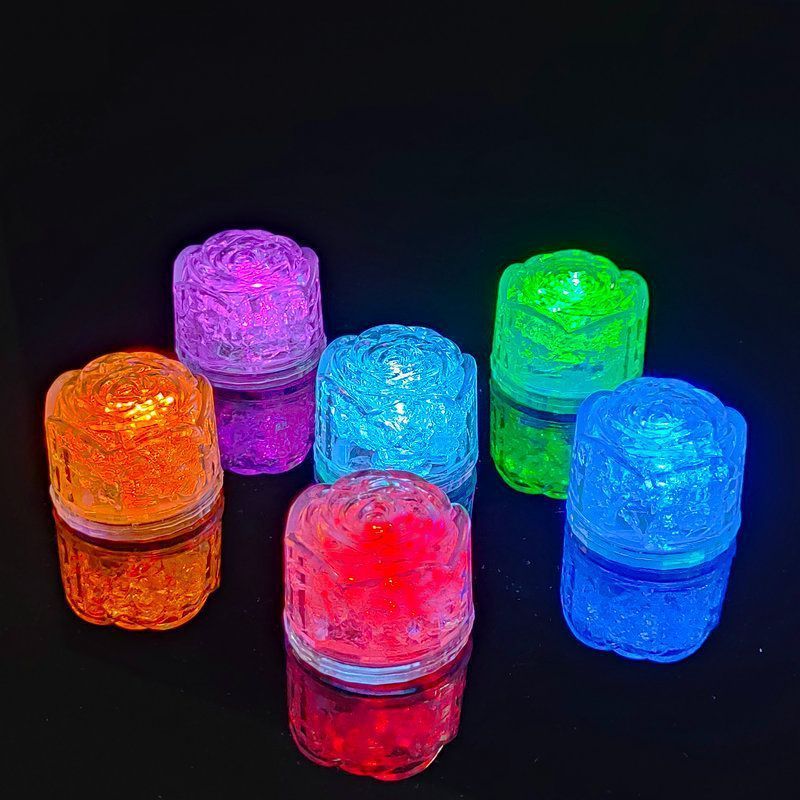 Multi Color Led Glow Ice Cube Fast Slow Flashing Led Light Up Led Ice Cubes For Drinks Bar Party Wedding Decorations