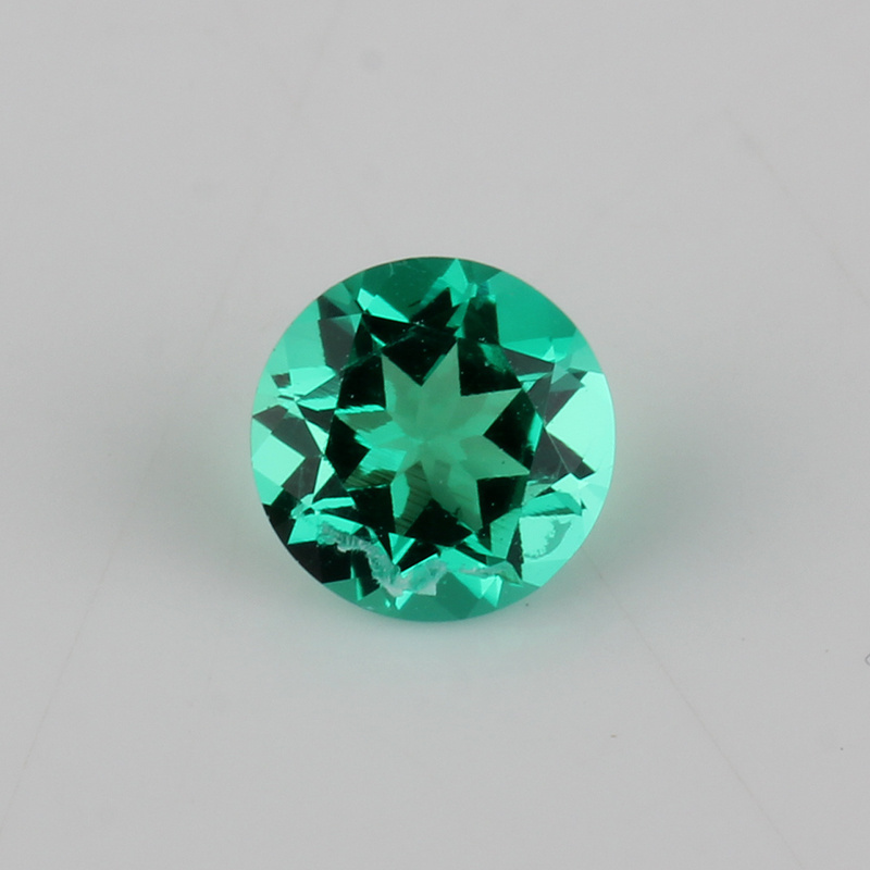 Starsgen Hydrothermal Emerald 5.0mm Round brilliant cut  colombian Emerald Loose Gemstones