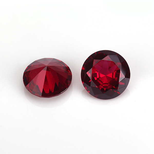 factory directly #8 color rough round shape synthetic ruby price per carat for jewelry