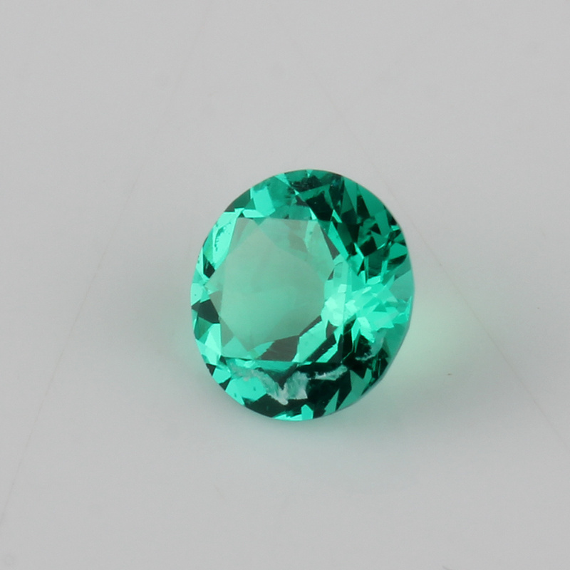 Starsgen Hydrothermal Emerald 5.0mm Round brilliant cut  colombian Emerald Loose Gemstones