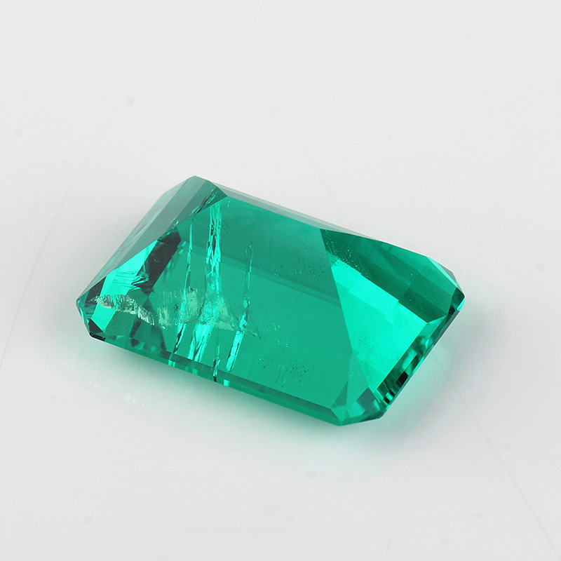 Starsgem Colombian Rough Hydrothermal Emerald 10x14mm 6.3ct  Synthetic Gemstone for Jewelry