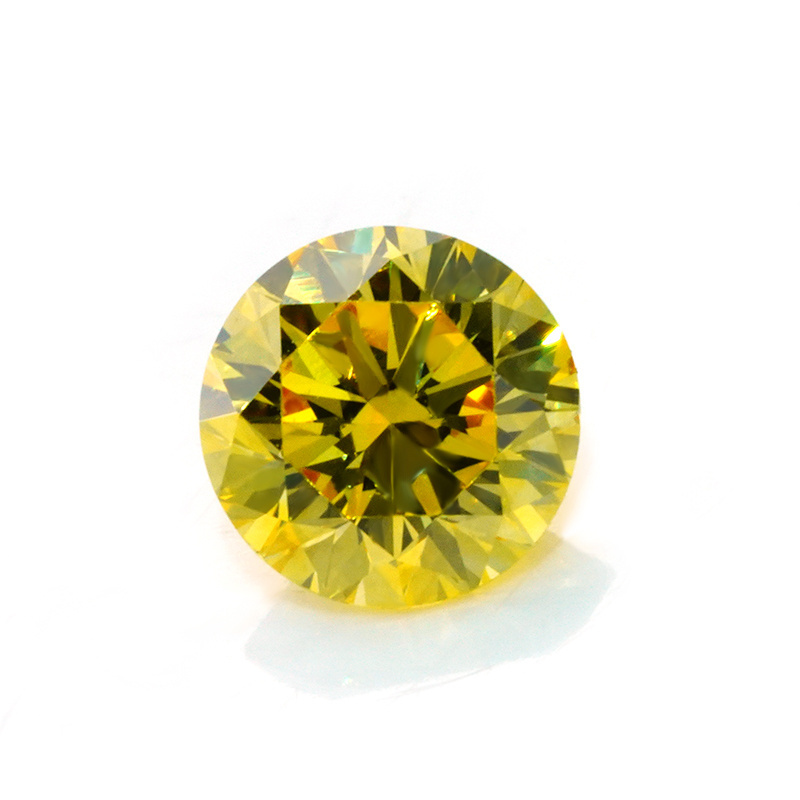 starsgem wholesale loose igi hpht vs 5.7mm yellow color round brilliant cut lab grown diamonds for making rings machine