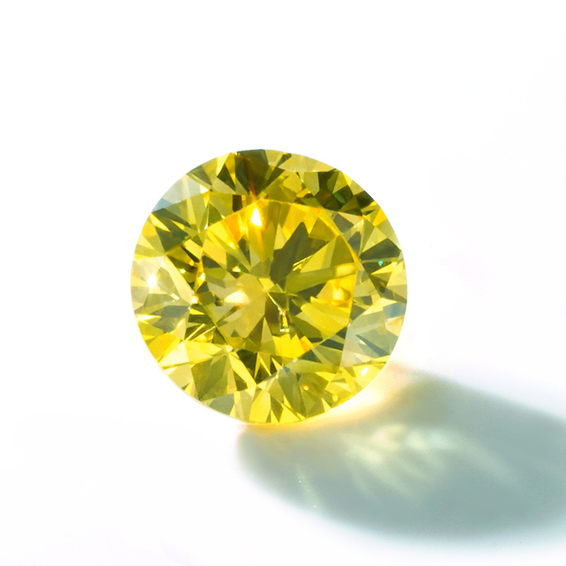 starsgem wholesale loose igi hpht vs 5.7mm yellow color round brilliant cut lab grown diamonds for making rings machine