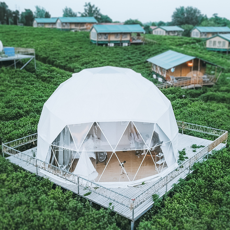 20ft Luxury Glamping Geodeisc Dome Tent 6m Outdoor Winter Igloo House For Hotel Resort