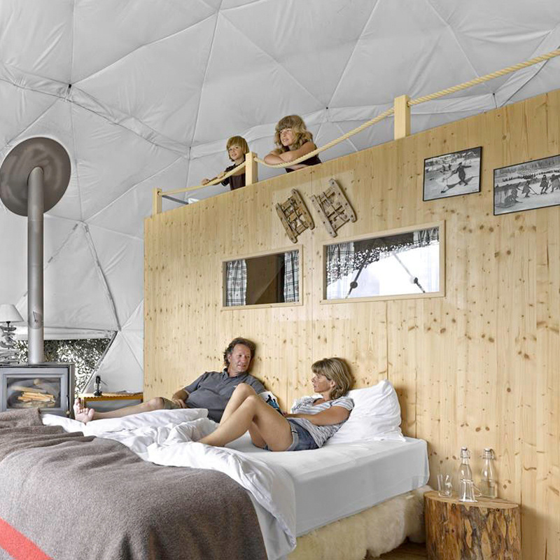 Outdoor Shelter 3-4 Person Camping Resort Luxury Hotel Glamping Geodesic Dome Tent House Philippines With Bathroom