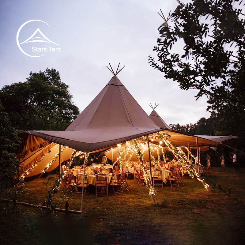 Outdoor Glamping Wedding Party Tent Safari Tipi For Sale