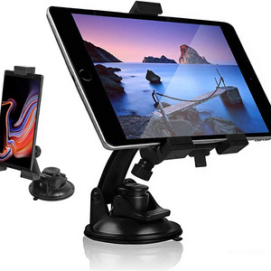 Car Dashboard Windshield Tablet Mount, 360 Degree Adjustable Dash Window Holder Stand Suction Cup Gel for 4"-11" Tablet Phone