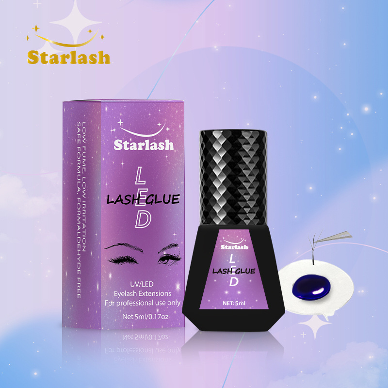 Starlash Black Clear UV/LED eyelash extension glue 5ml individual eyelash glue Wholesale Private Label UV lash glue