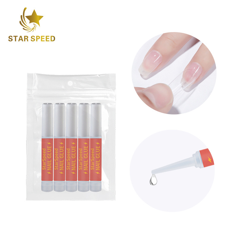 STAR SPEED Private Label Nail Tip Glue Gel Acrylic 2g Mini Press on Nail Art Gel Glue nail tips glue