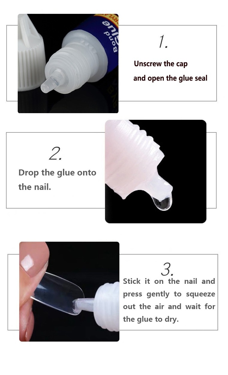 Best selling gel glue for nail sticky nails best nail glue for rhinestone