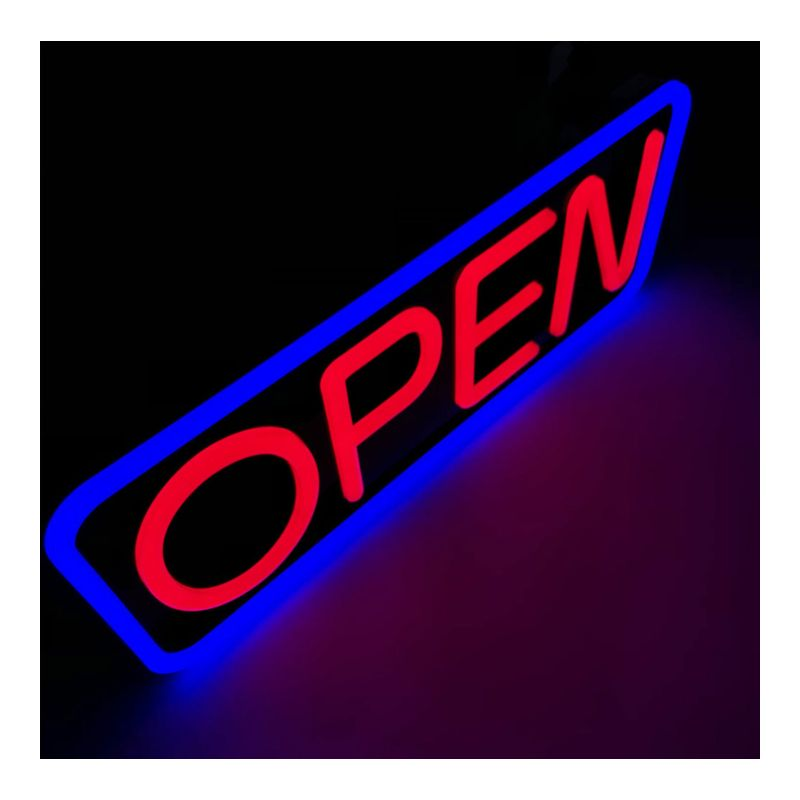 Custom Open Neon Signs Advertising Flex Silicone Led Flashing Sign Lights For Business Shop