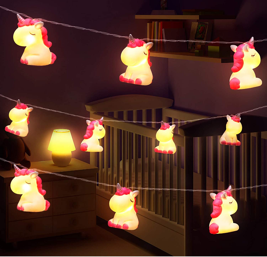 Cute Cartoon Vinyl Battery Operated String Lights Silicone Cloud Star Bunny Led Night For Kids Room Decoration