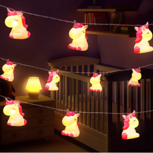 Cute Cartoon Vinyl Battery Operated String Lights Silicone Cloud Star Bunny Led Night For Kids Room Decoration