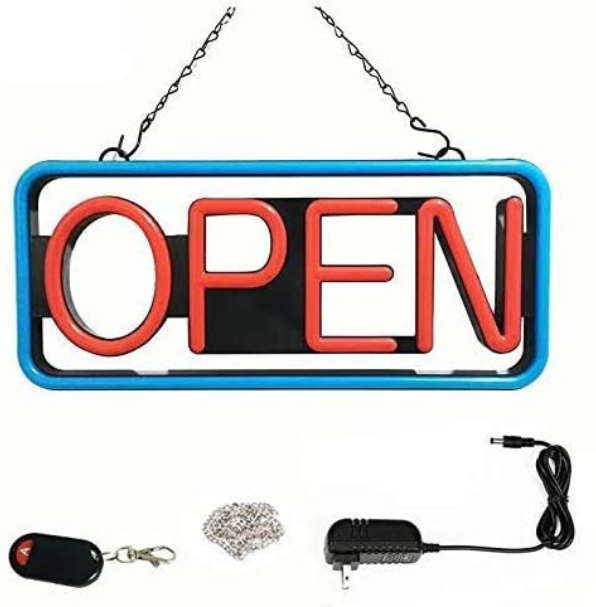 Custom Open Neon Signs Advertising Flex Silicone Led Flashing Sign Lights For Business Shop