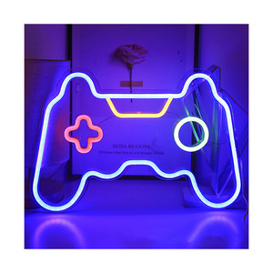 Game Controller Shape Acrylic Neon Light Usb Powered Led Gamepad Sign For Wall Gaming Room Party Gamer Accessories Decor