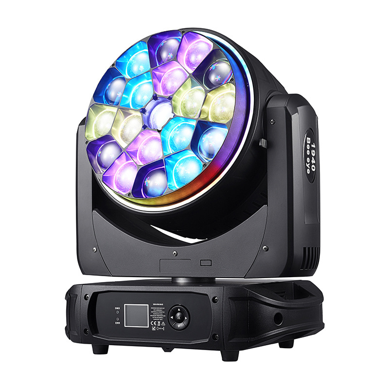 New arrival Perfect Lighting 19*40w RGBW 4in1 Big Bee Eyes K15 Zoom Wash Beam Led Moving Head Stage Light